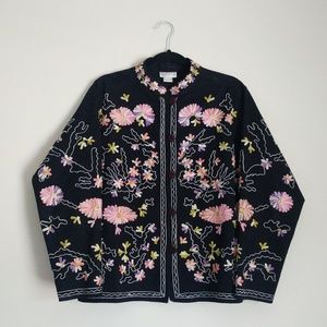 Raiment Fashions Button Down Floral Jacket